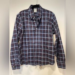 Brooks Brothers Plaid Cotton Button Down Milano Fit Size L